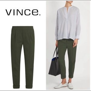 Vince Tapered-leg crepe cropped trousers. New